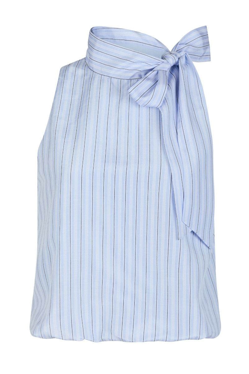 Neo Noir - Top - Veda Stripe Top - Light Blue