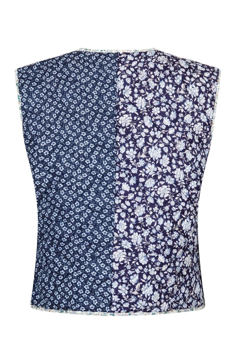 Neo Noir - Vest - Karine Quilt Combination Vest - Blue