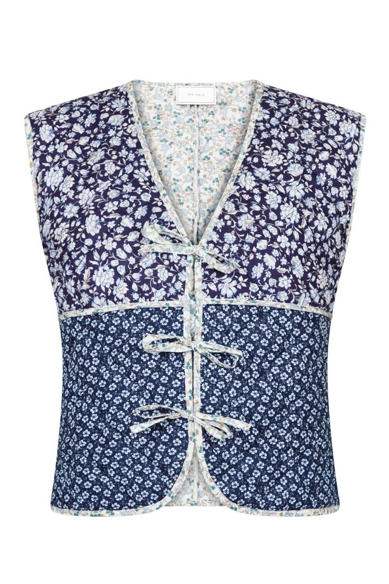 Neo Noir - Vest - Karine Quilt Combination Vest - Blue