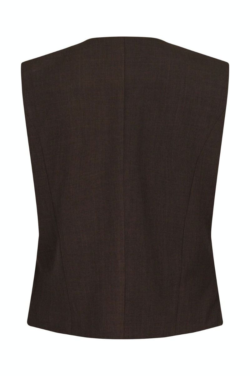 Neo Noir - Vest - Vendetta Melange Vest - Mocca Melange