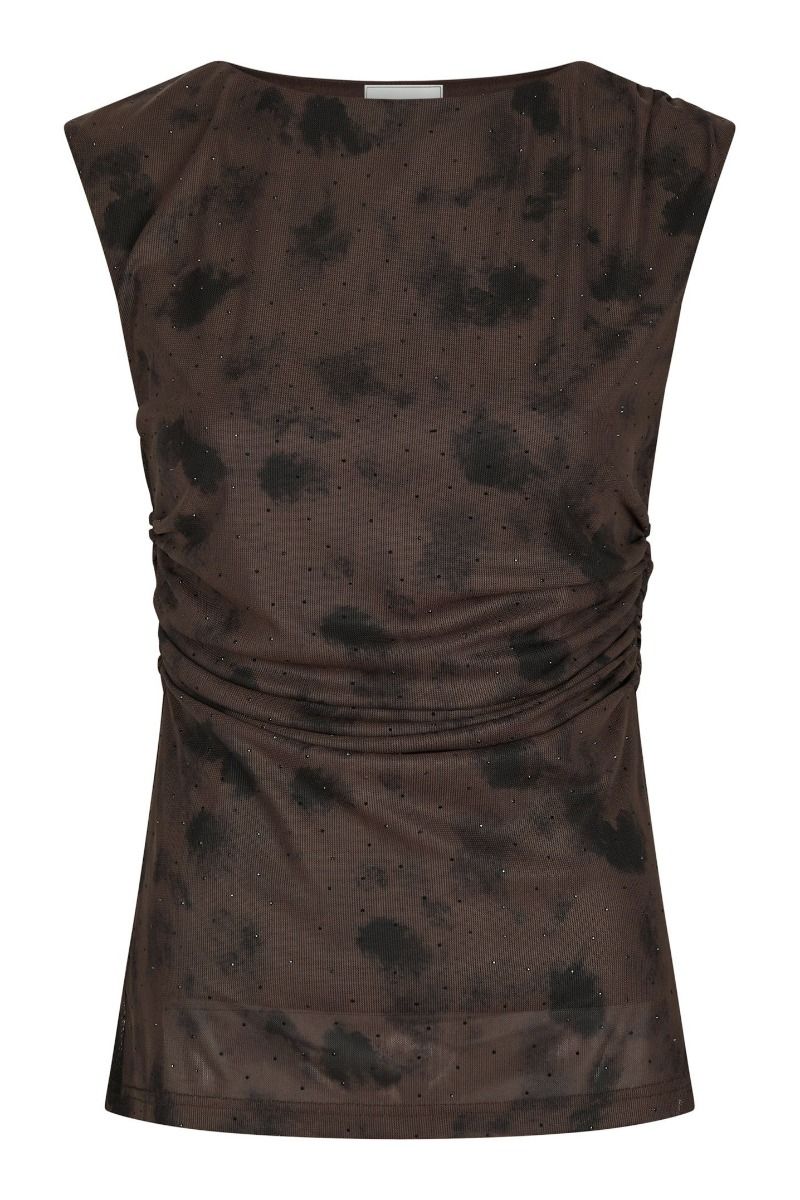 Neo Noir - Top - Liblana Mesh Stone Top - Brown