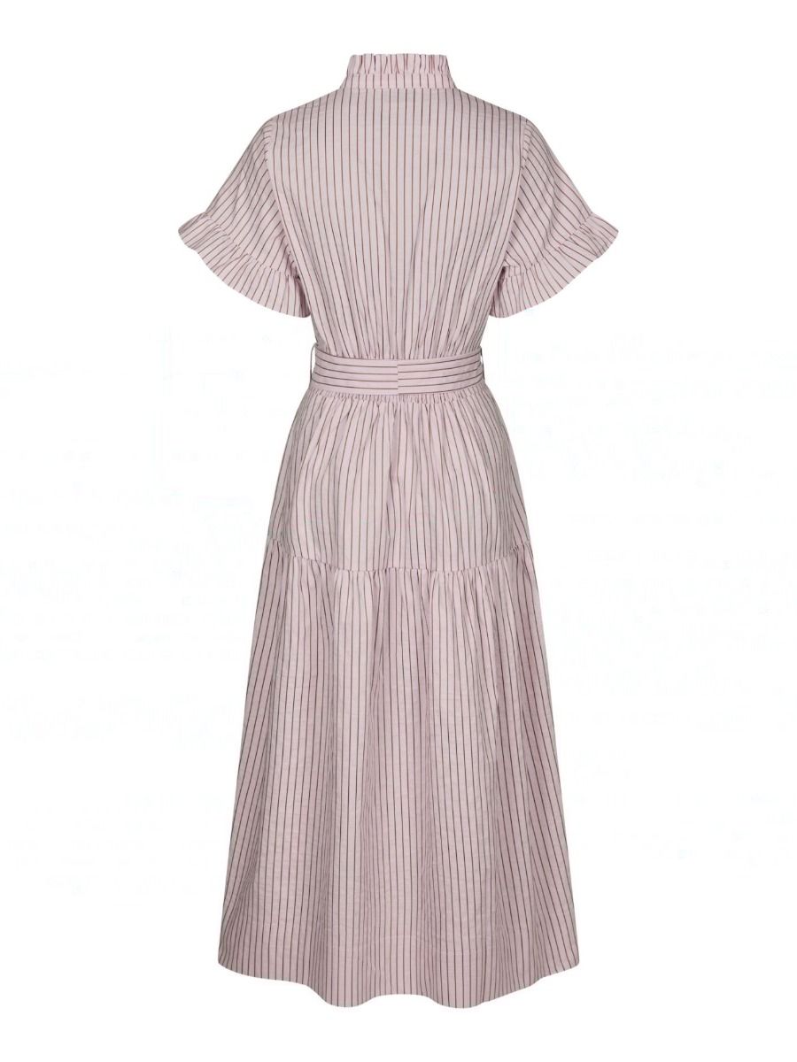 Neo Noir - Kjole - Nessie Structure Stripe Dress - Light pink