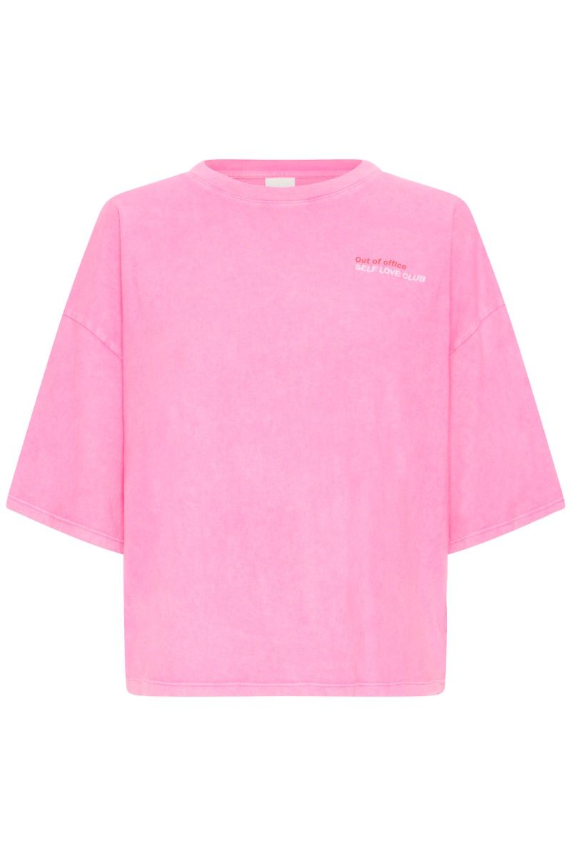 Ichi - T-shirt - IH Nica SS3 - Wild Orchid/Fiery Red