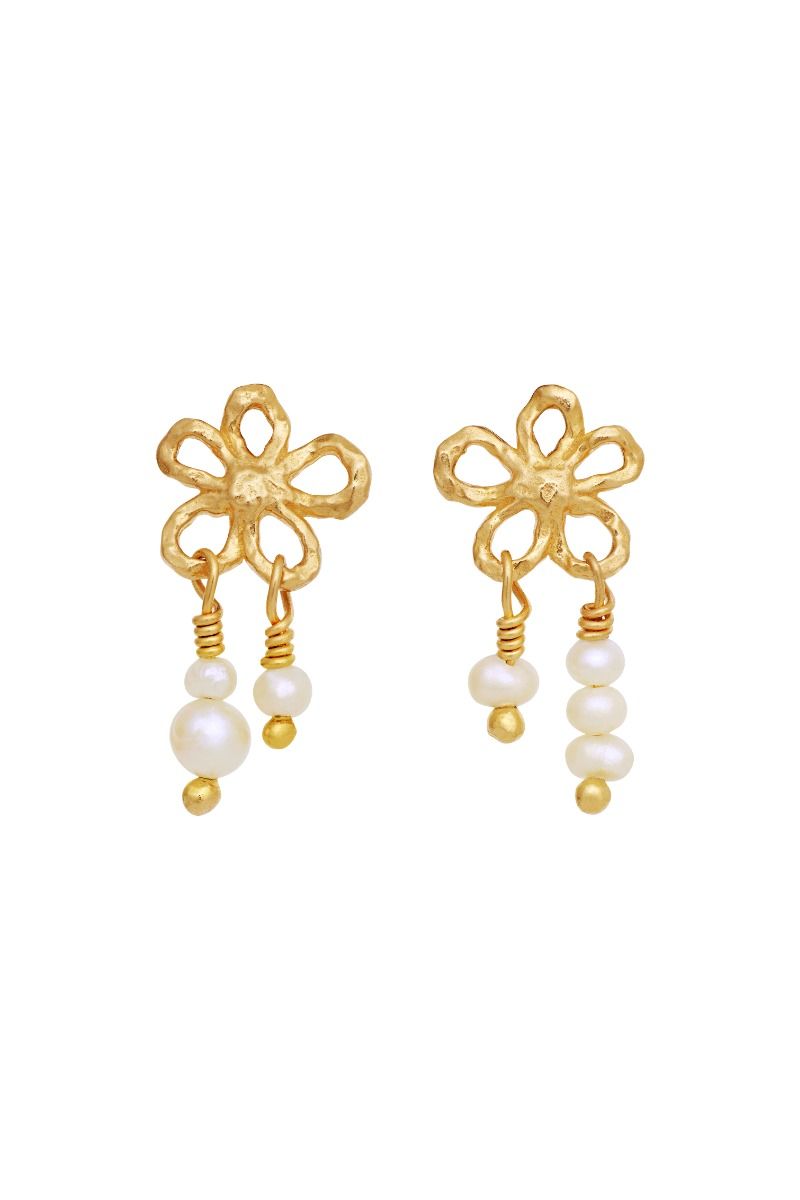 Maanesten - Øreringe - Nicola Earrings - Ferskvandsperle  