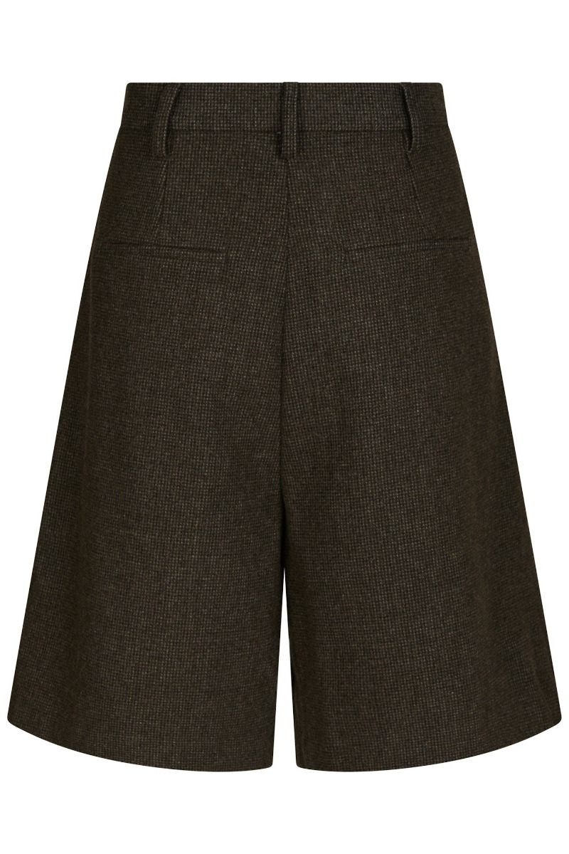 Neo Noir - Shorts - Nika Mini Check Shorts - Brown Melange