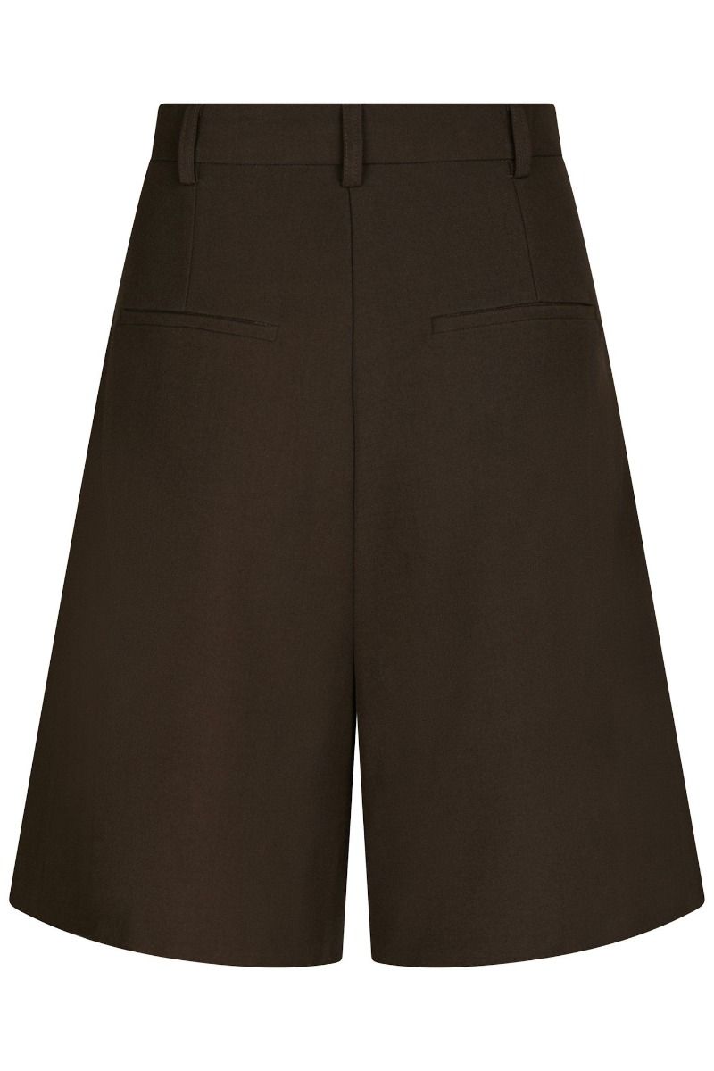 Neo Noir - Shorts - Nika Structure Shorts - Dark brown