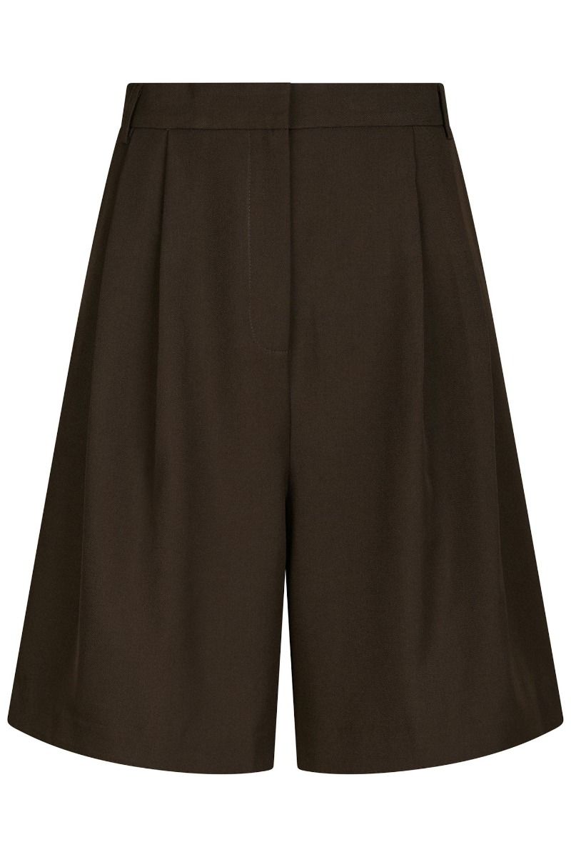 Neo Noir - Shorts - Nika Structure Shorts - Dark brown