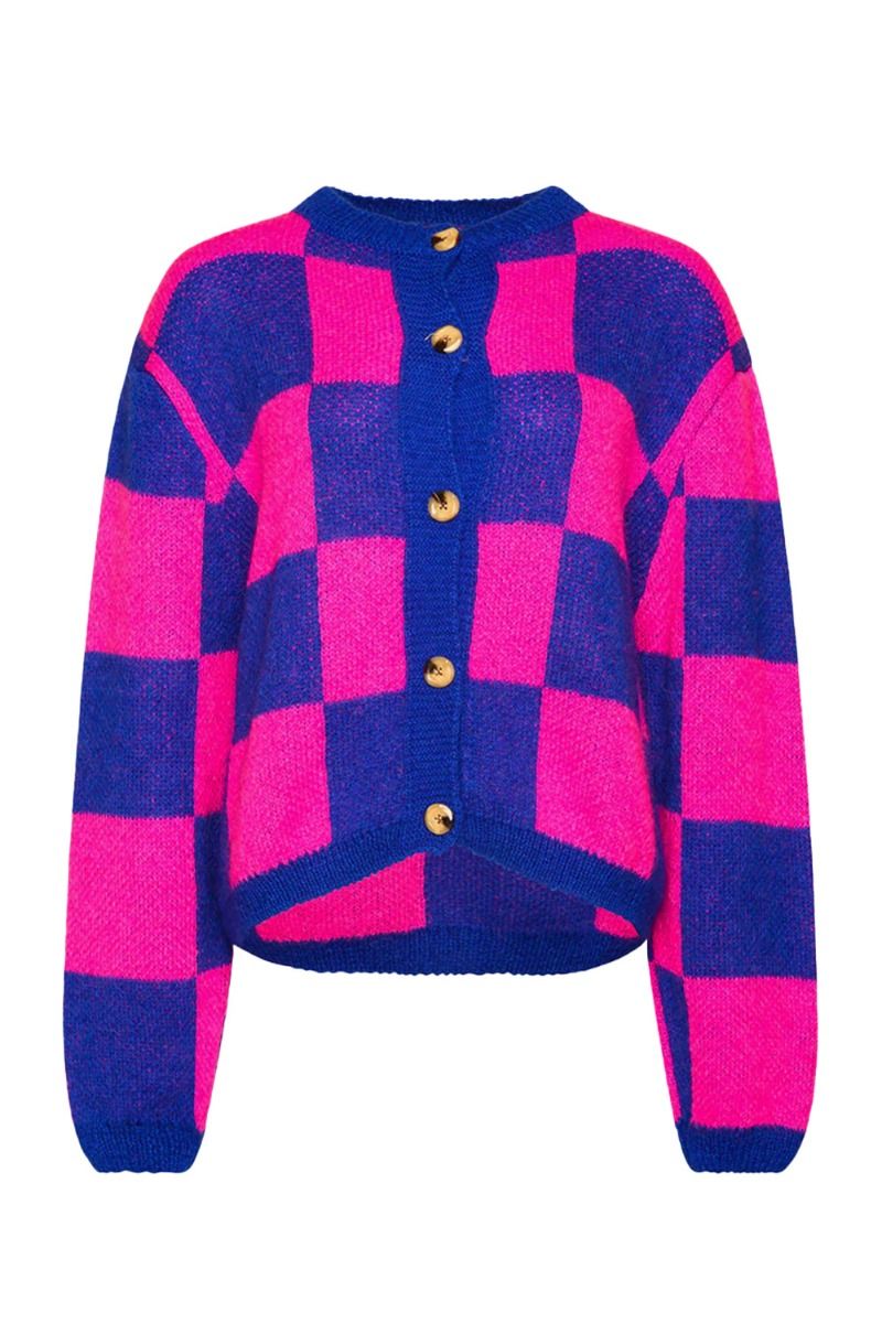 Noella - Cardigan - Kiana Knit Cardigan - Pink/Blue Mix