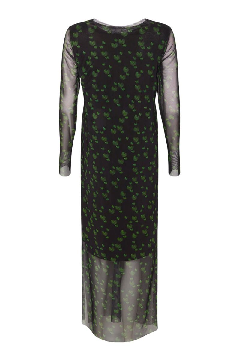 Noella - Kjole - Beatrix Dress - Black w. Green