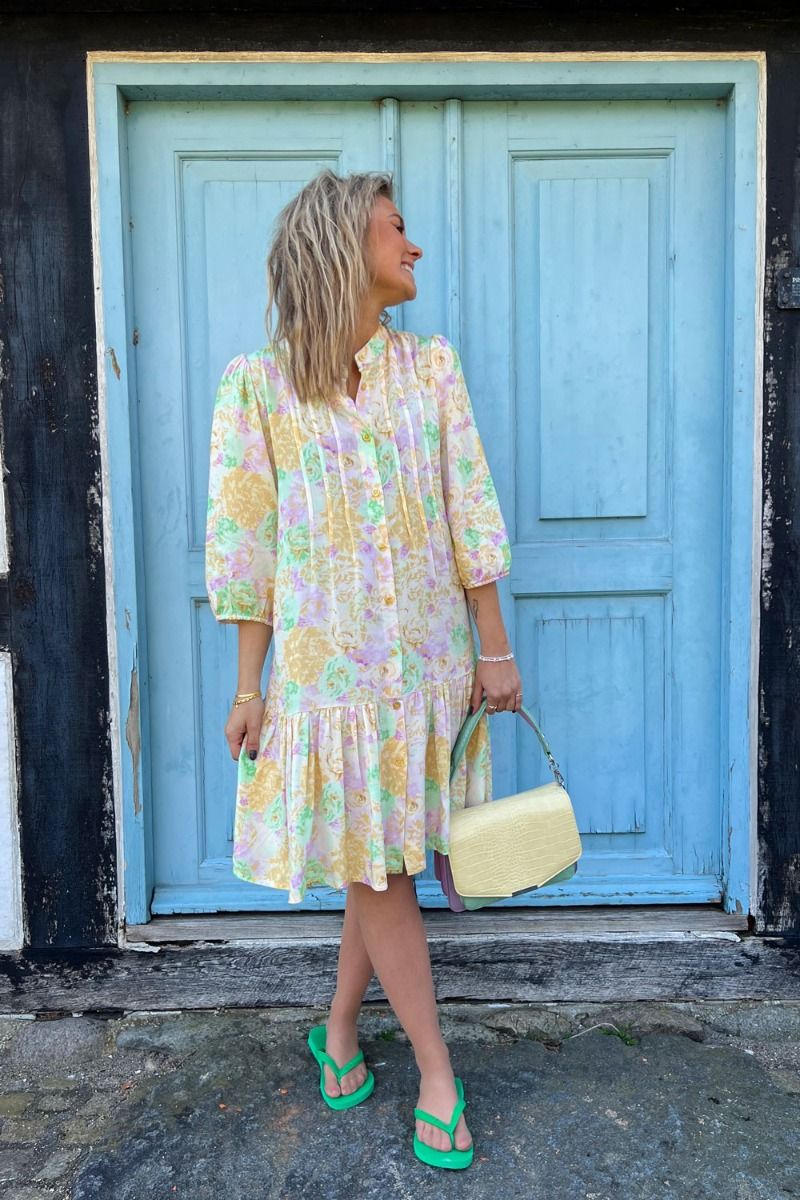 Noella - Kjole - Imogene sh. Dress - Lilac Green Flower