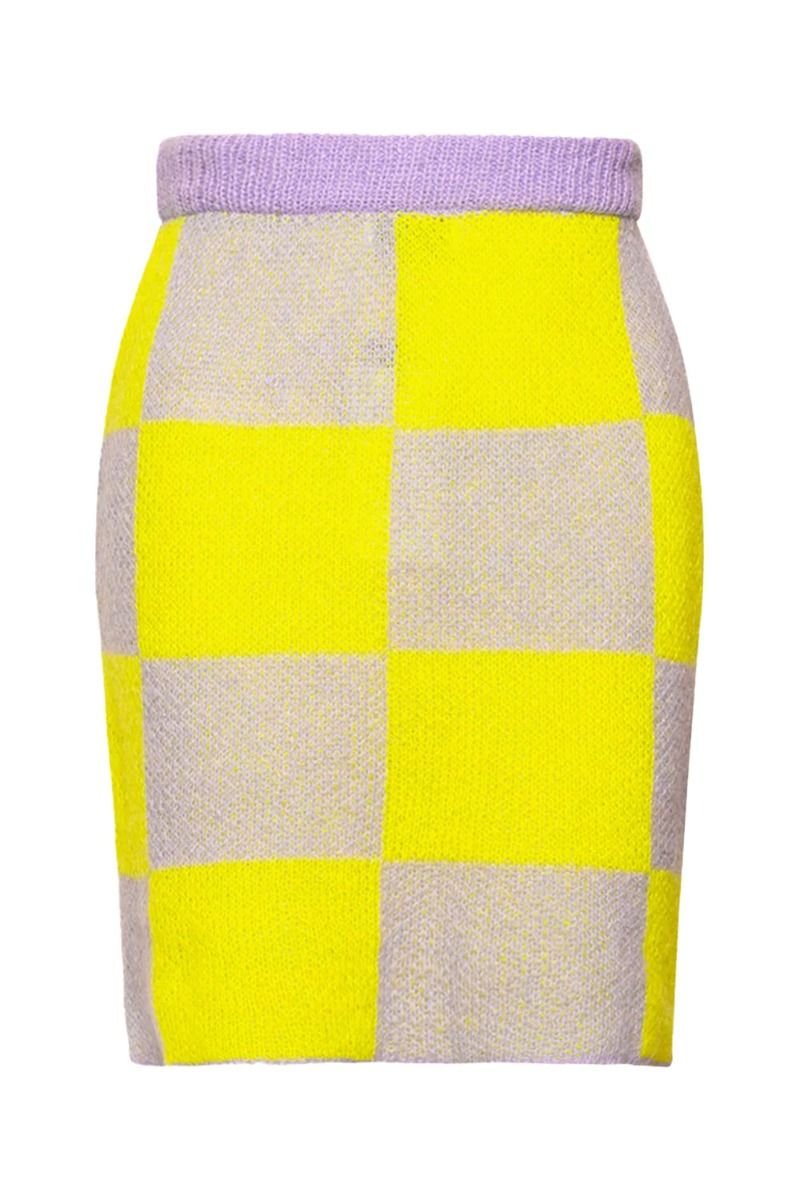 Noella - Nederdel - Kiana Knit Skirt - Lilac/Yellow Mix