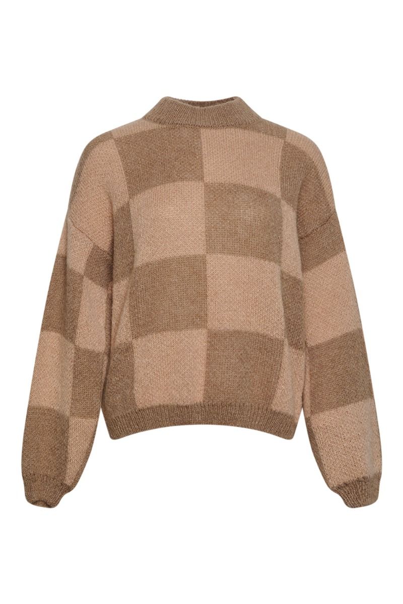 Noella - Strik - Kiana Knit Sweater - Brown/Sand