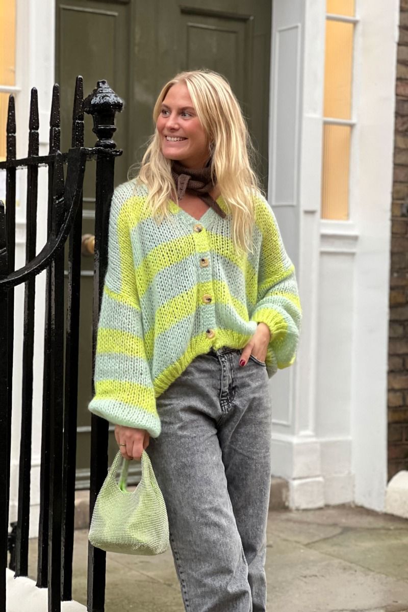 Noella - Strik - Riri Knit Cardigan - Light Blue/Green