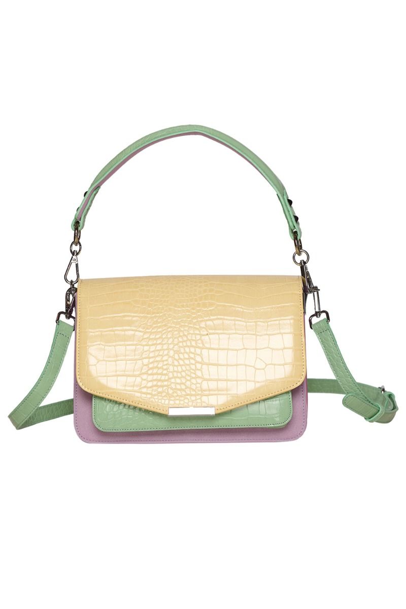 Noella - Taske - Blanca Multi Compartment Bag - Yellow Croco/Mint/Purple Mix