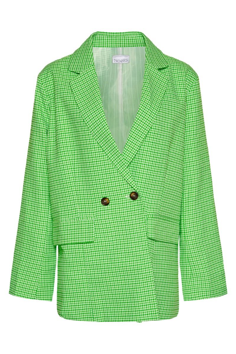 Noella - Blazer - Mille Oversize Blazer - Lime Green Check