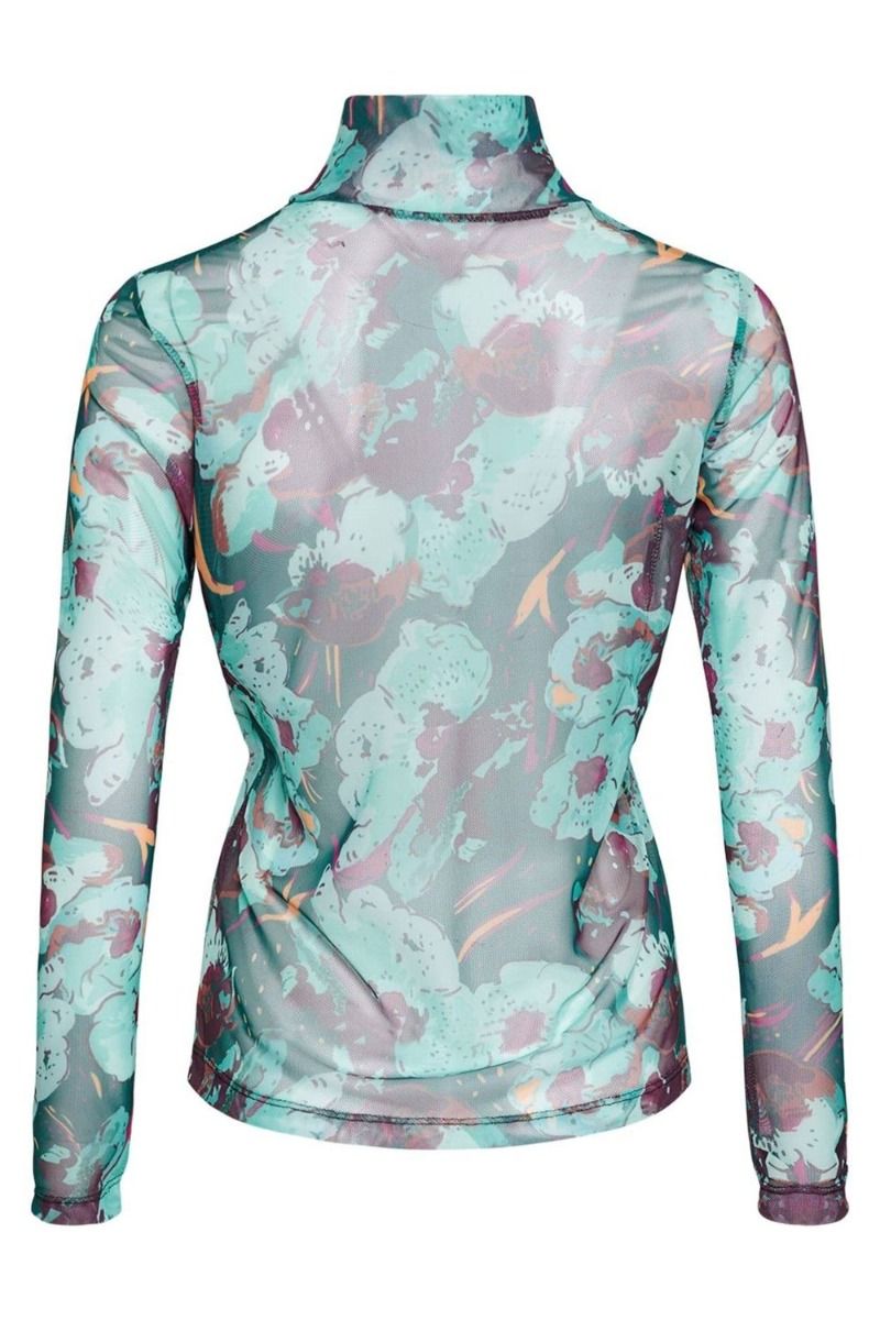 Noella - Bluse - Evil Mesh Blouse - Green Flower