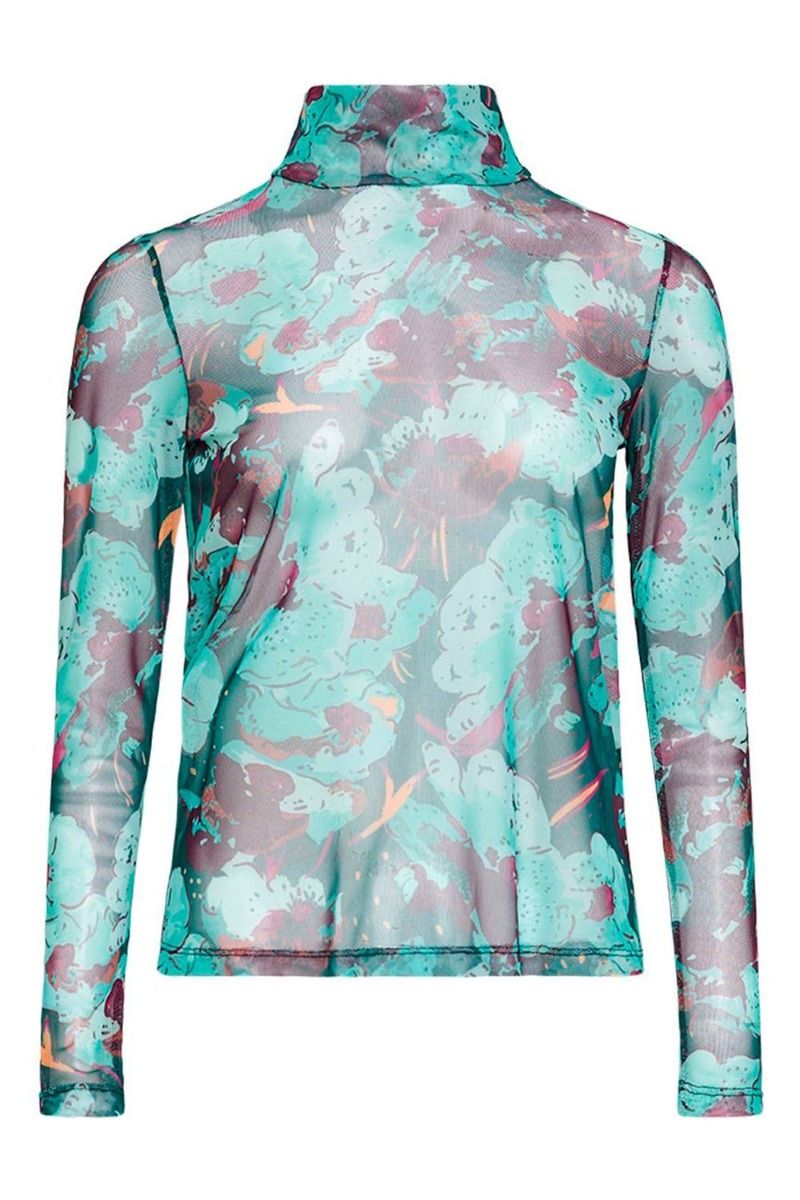 Noella - Bluse - Evil Mesh Blouse - Green Flower