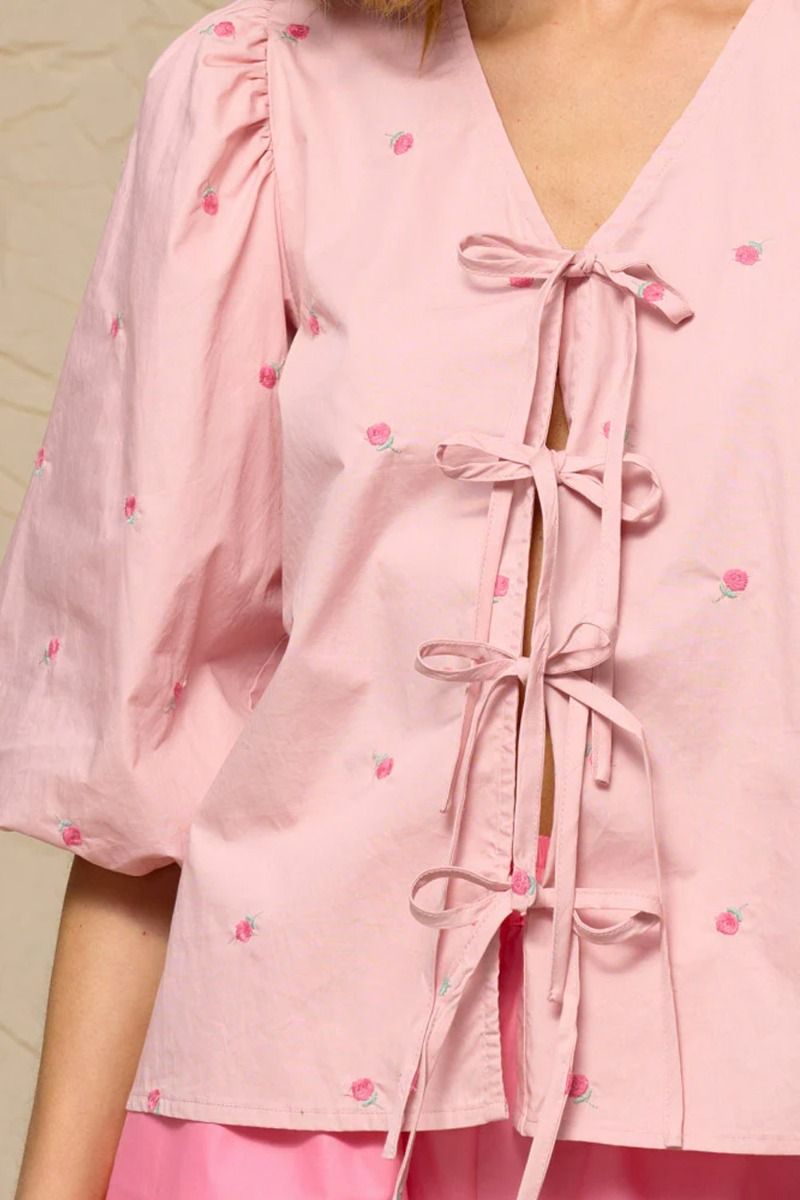 Noella - Bluse - Asia SS Shirt - Pink Flower
