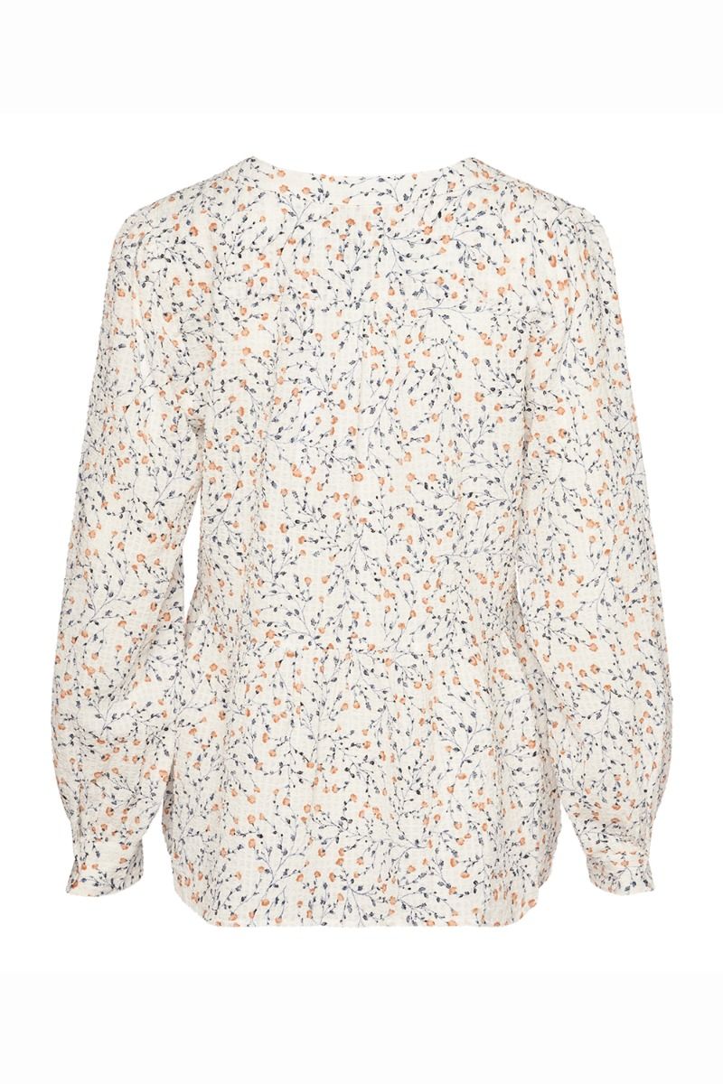 Noella - Bluse - Bale Blouse - Offwhite w. Flowers