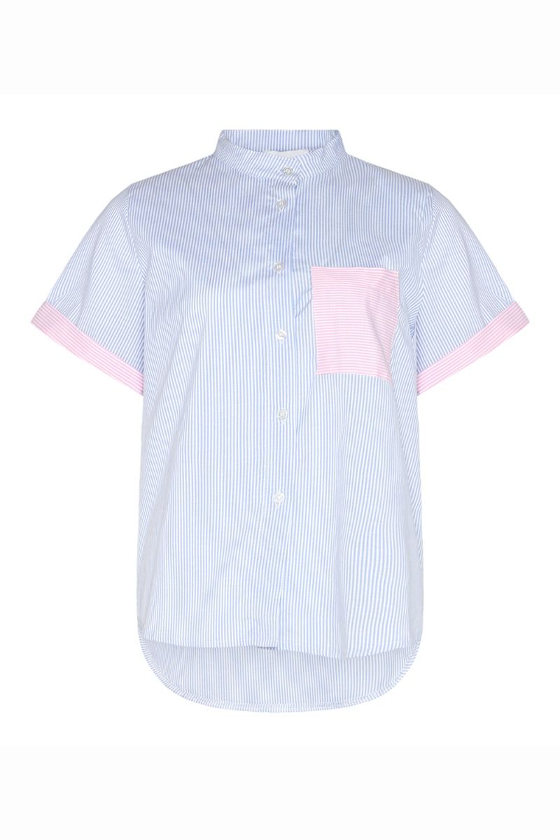 Noella - Skjorte - Ebony Shirt Poplin - Lightblue/Rose Mix