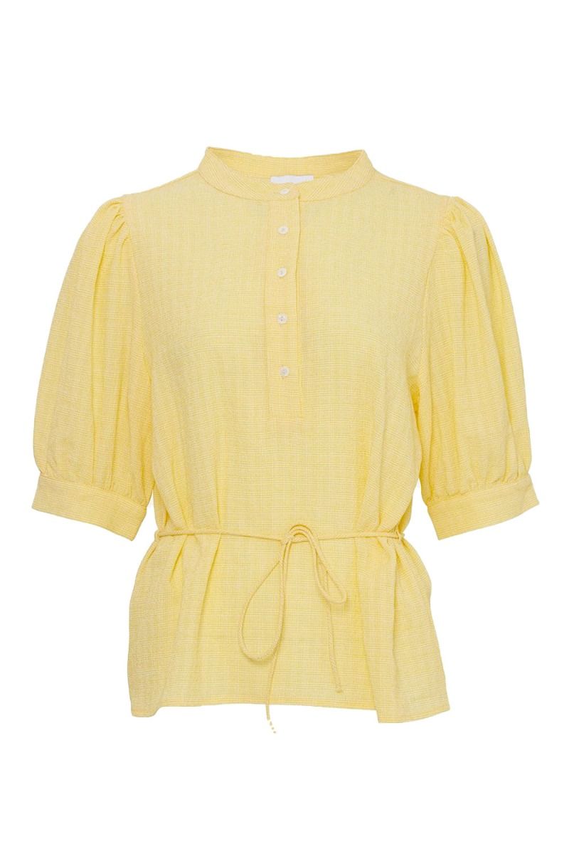 Noella - Bluse - Filipa Blouse - Yellow Check