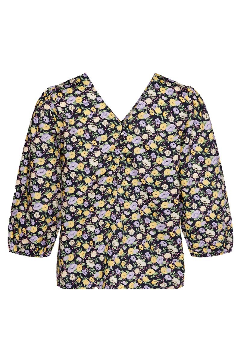 Noella - Bluse - Harmony Blouse Cotton - Big Lilac Flower