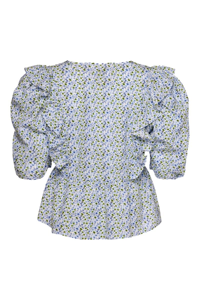 Noella - Bluse - Jordan Blouse Cotton - Blue Flower