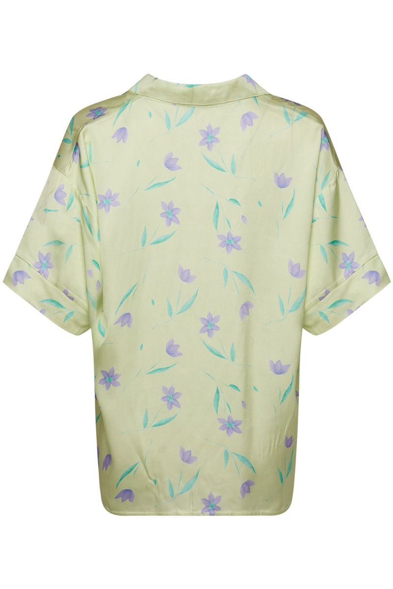 Noella - Bluse - Micha Short sleeve Shirt - Offwhite with Flowers