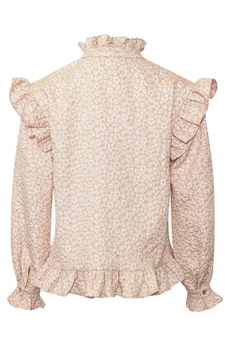 Noella - Bluse - Reno Ruby Ruffle Blouse - Oyster