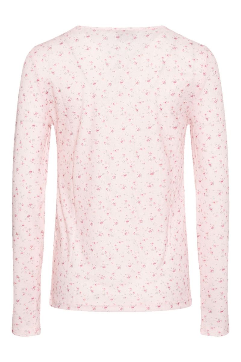 Noella - Bluse - Riju O-Neck Tee - Rose Flower