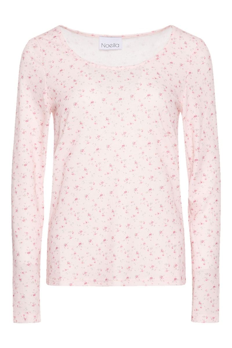 Noella - Bluse - Riju O-Neck Tee - Rose Flower