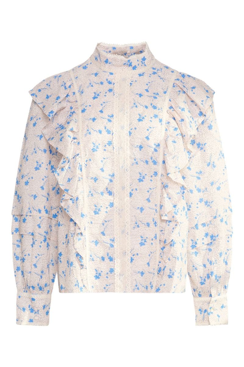 Noella - Bluse - Rina Blouse Flower - Blue Flower