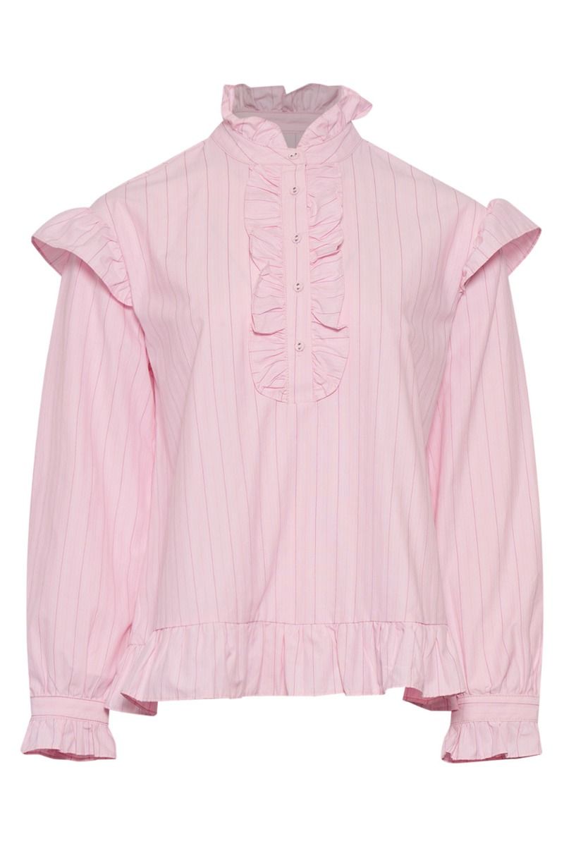 Noella - Bluse - Sally Blouse - Light Pink Stripe