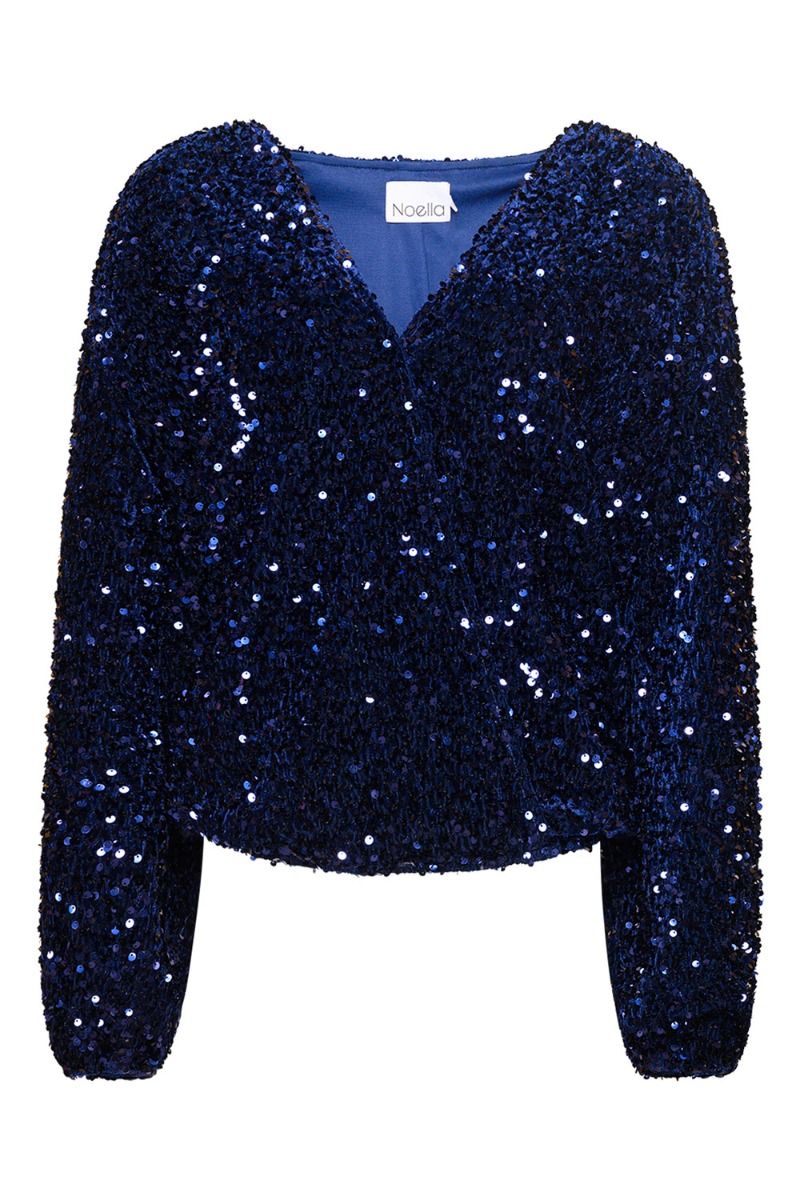 Noella - Bluse - Teagan Wrap Blouse - Royal Blue