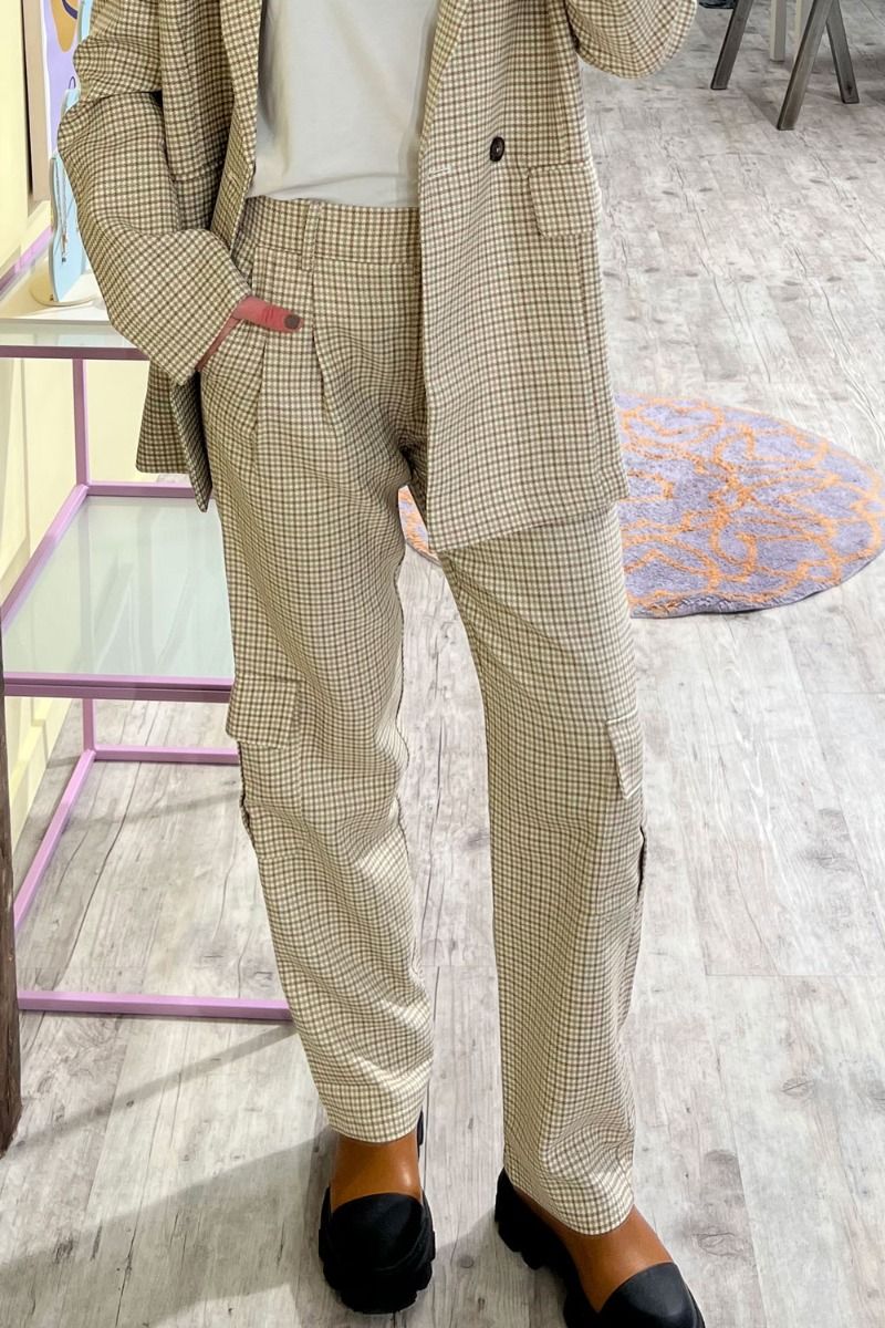 Noella - Bukser - Mille Pants - Camel Checks