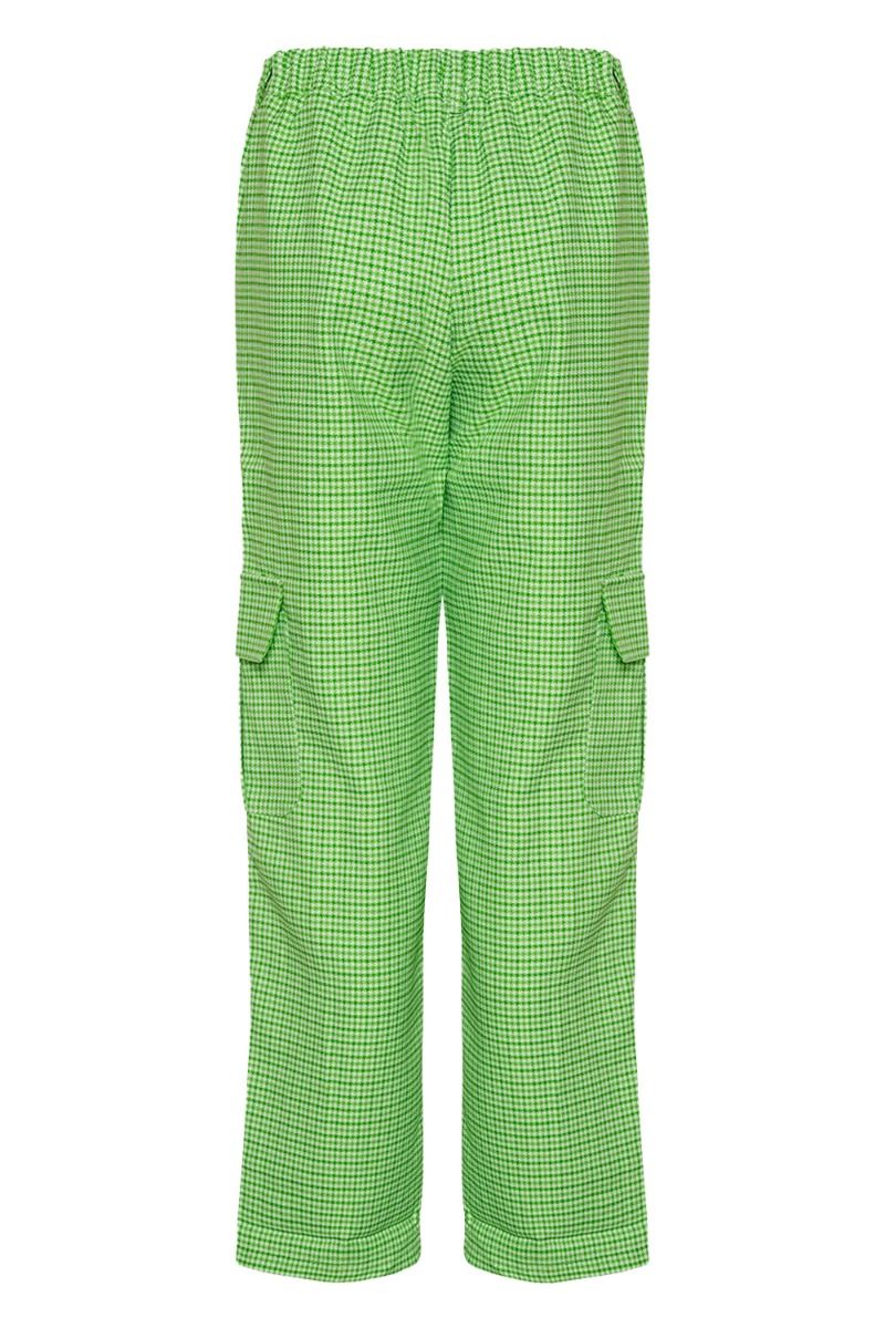 Noella - Bukser - Mille Pants - Lime Green Check