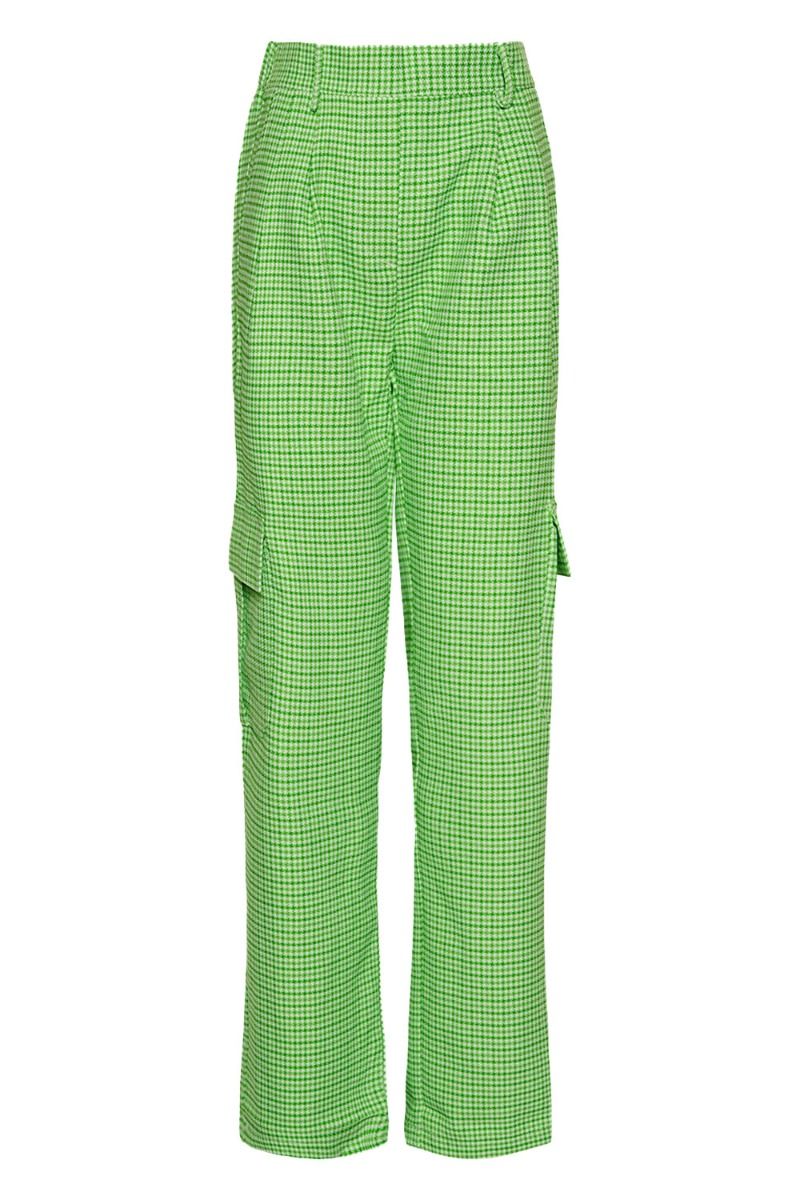 Noella - Bukser - Mille Pants - Lime Green Check
