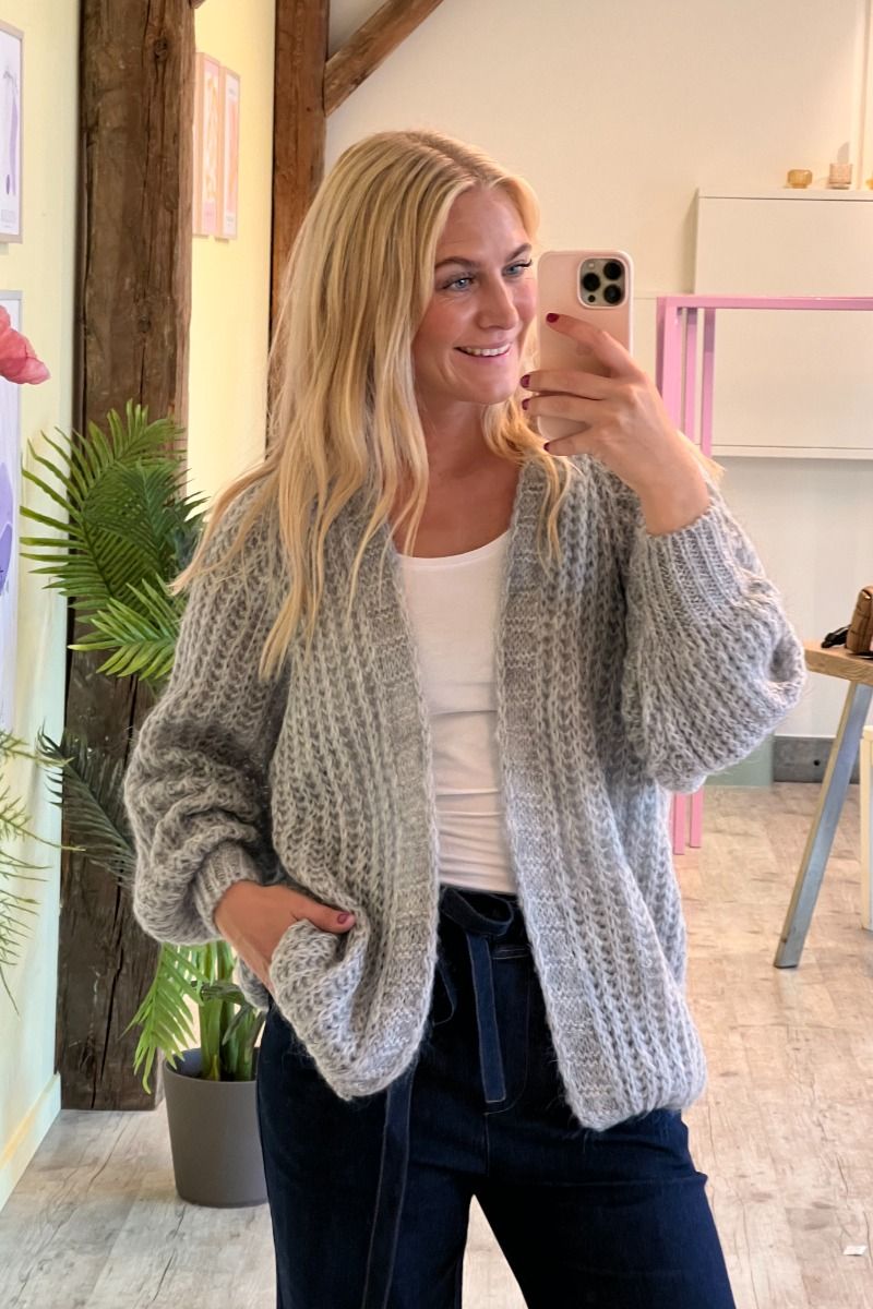 Noella - Cardigan - Joseph Knit Cardigan - Grey Mix