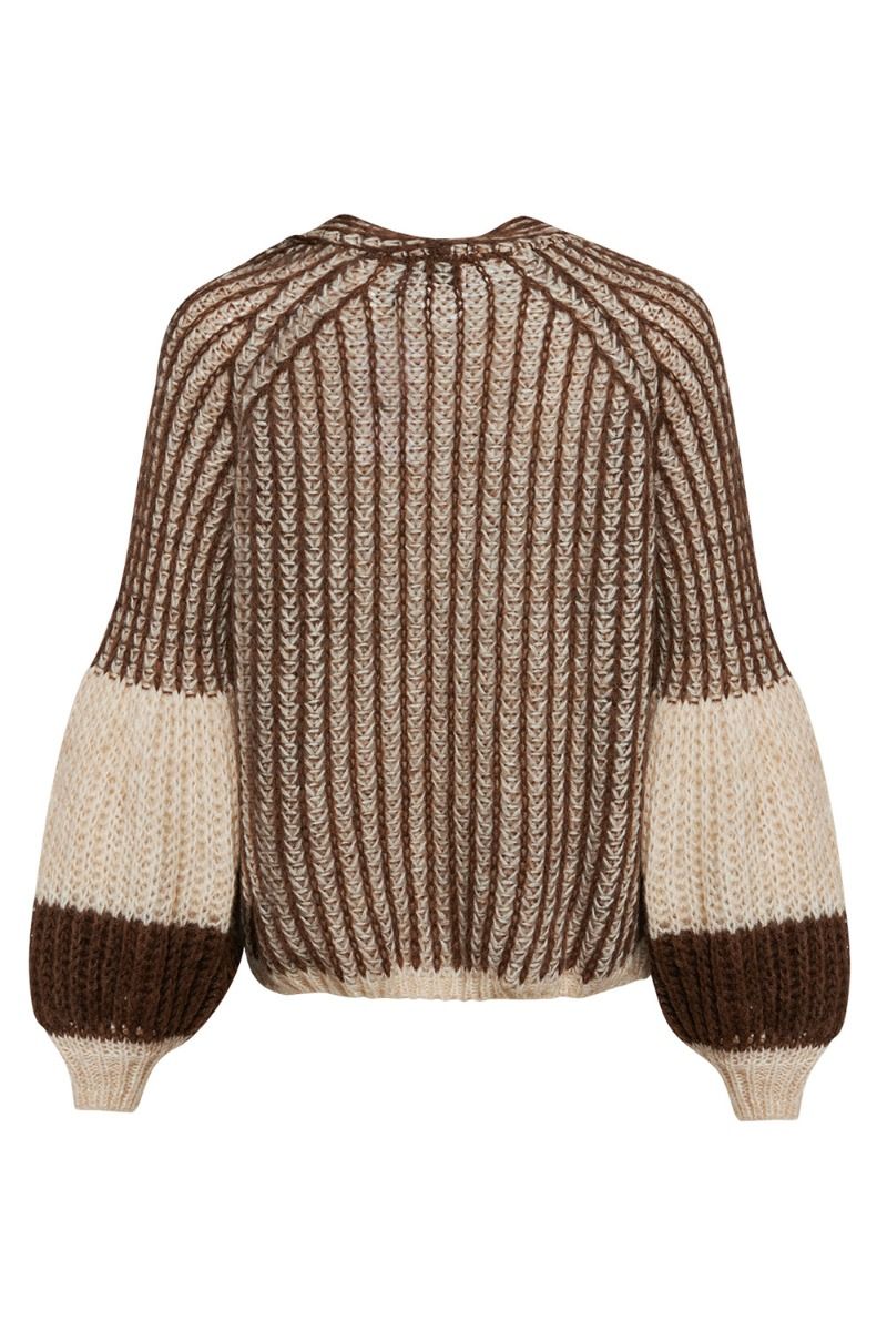 Noella - Cardigan - Liana Knit Cardigan - Beige/brown
