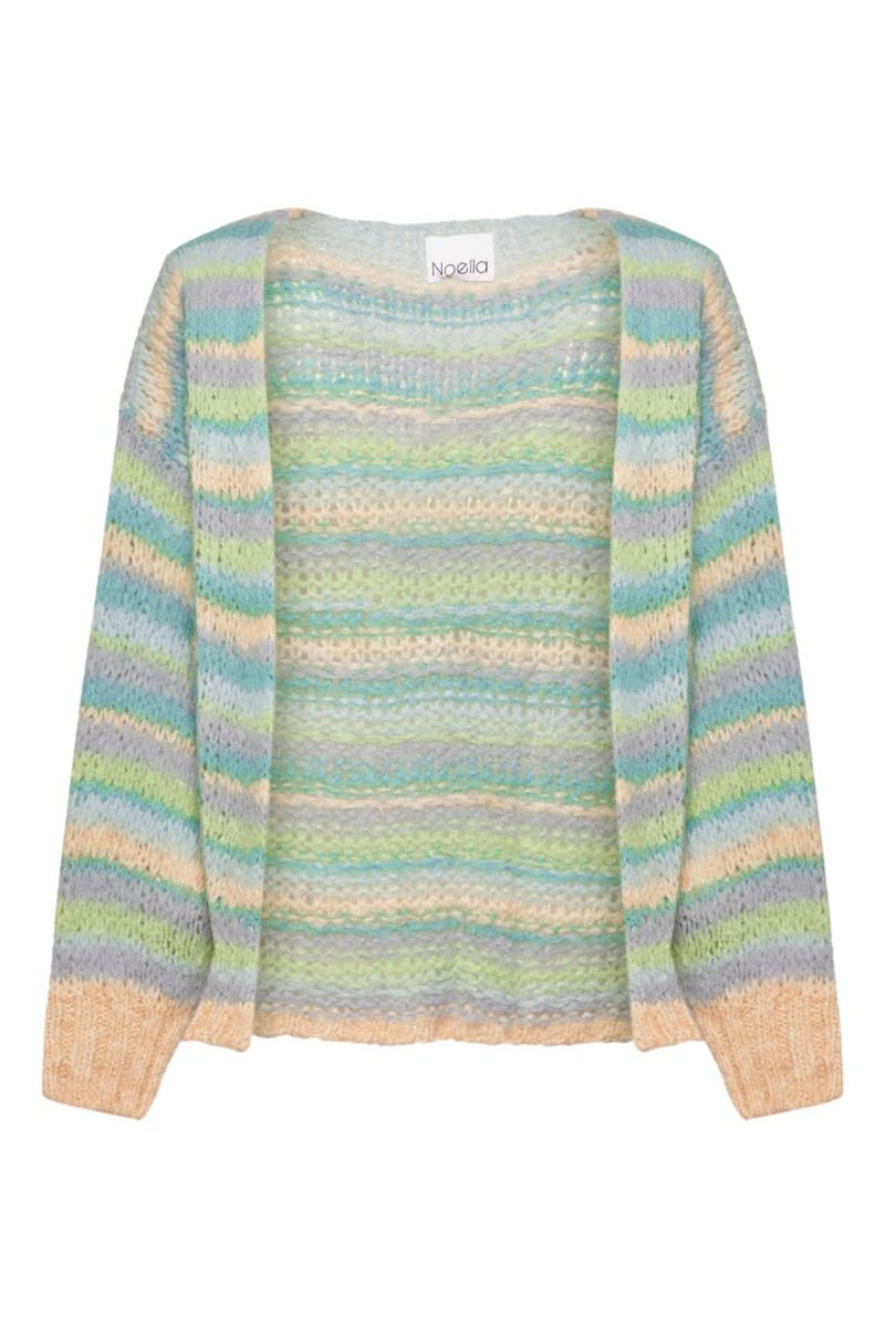Noella - Cardigan - Pool Knit Cardigan - Blue/Green Mix