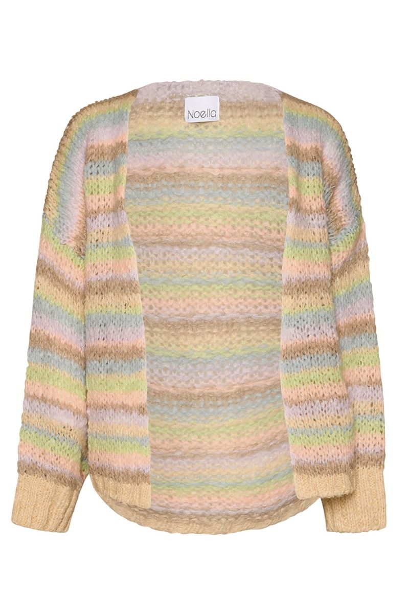 Noella - Cardigan - Pool Knit Cardigan - Pastel Mix