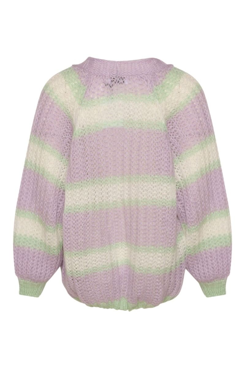 Noella - Cardigan - Vera Knit Cardigan - Lilac/White/Mint