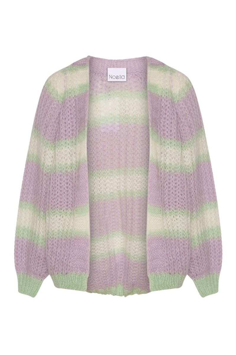Noella - Cardigan - Vera Knit Cardigan - Lilac/White/Mint
