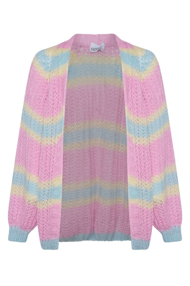 Noella - Cardigan - Vera Knit Cardigan - Pink/Light Blue/Yellow pastel