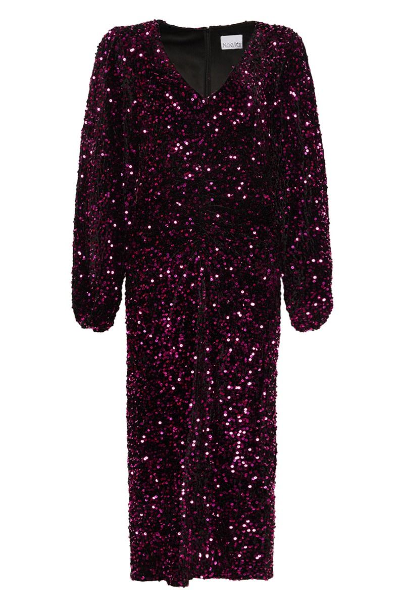 Noella - Kjole - Teagan Lg. Dress - Fuxia/Black