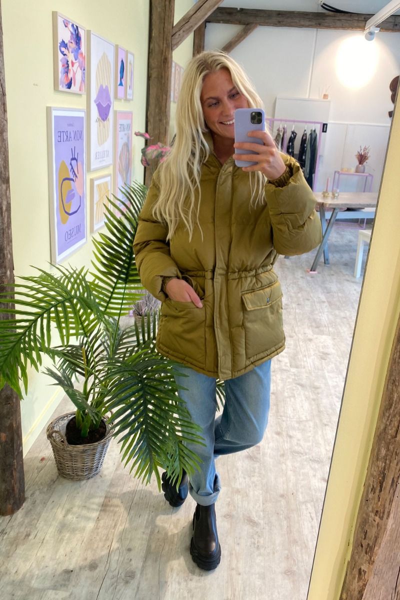 Noella - Jakke - Emilia Puffer Jacket - Olive
