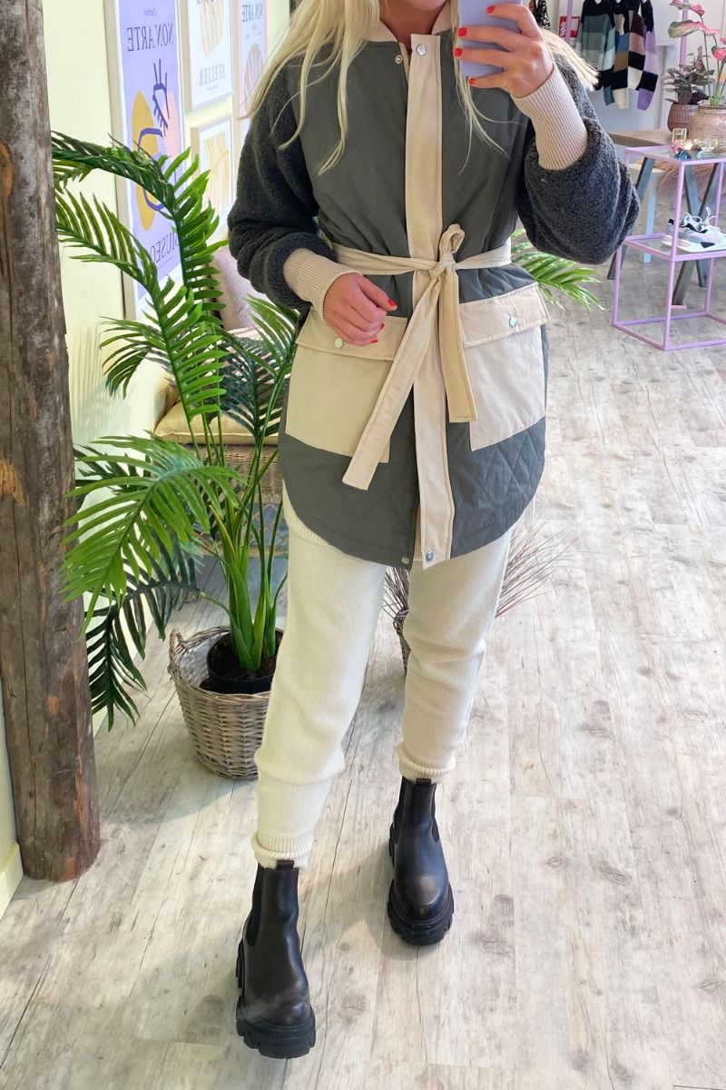 Noella - Jakke - Esme Pile Jacket - Grey Mix