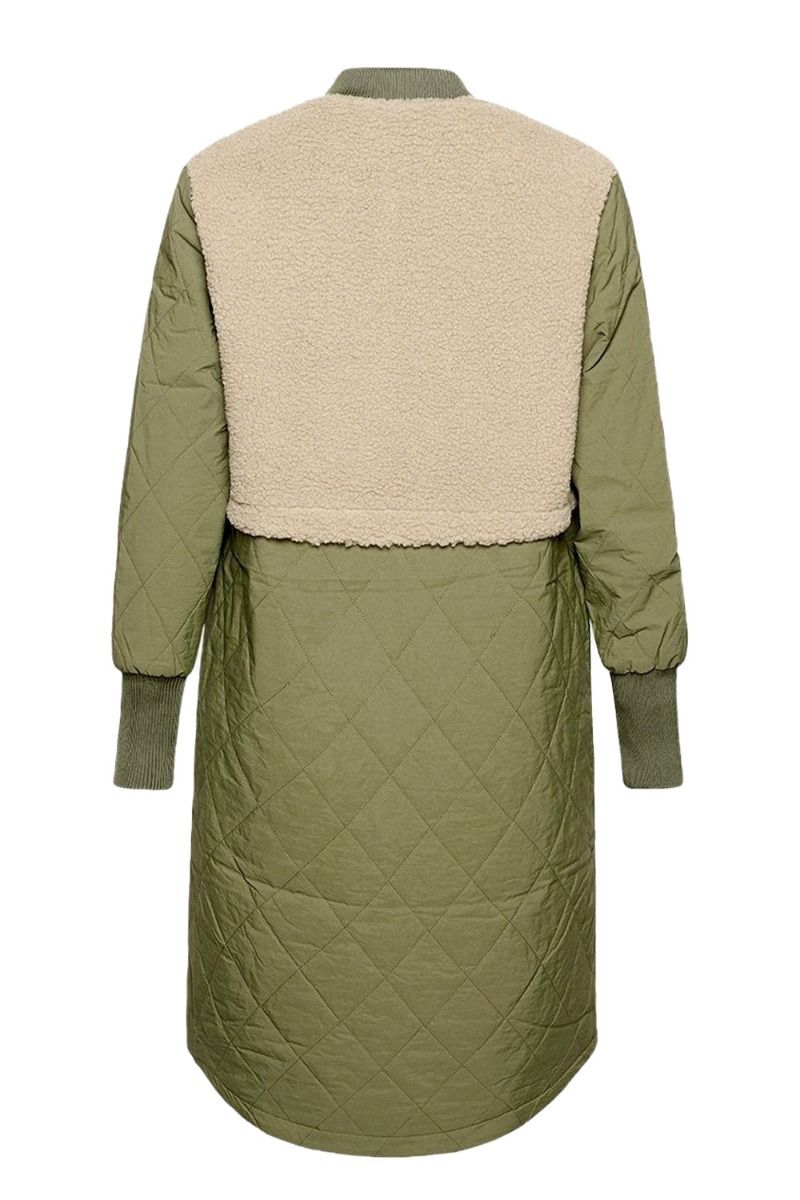 Noella - Jakke - Etta Pile Coat - Beige/Army Mix