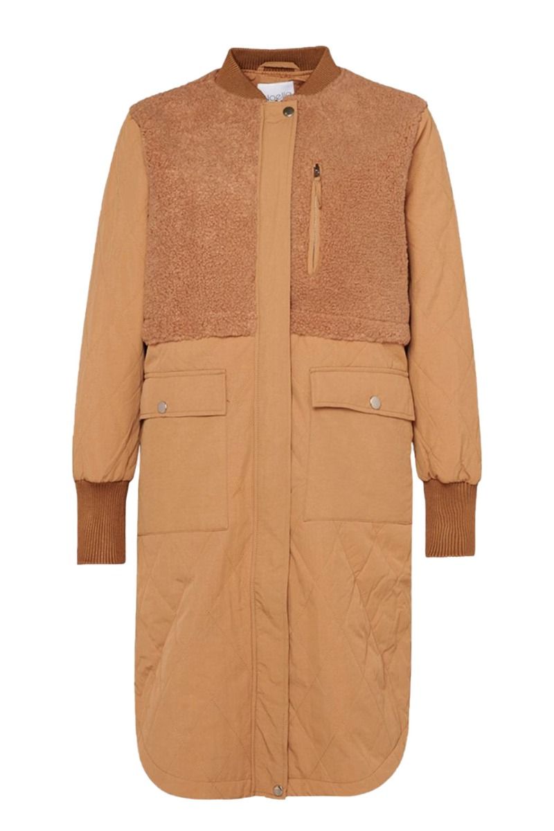 Noella - Jakke - Etta Pile Coat Solid - Camel