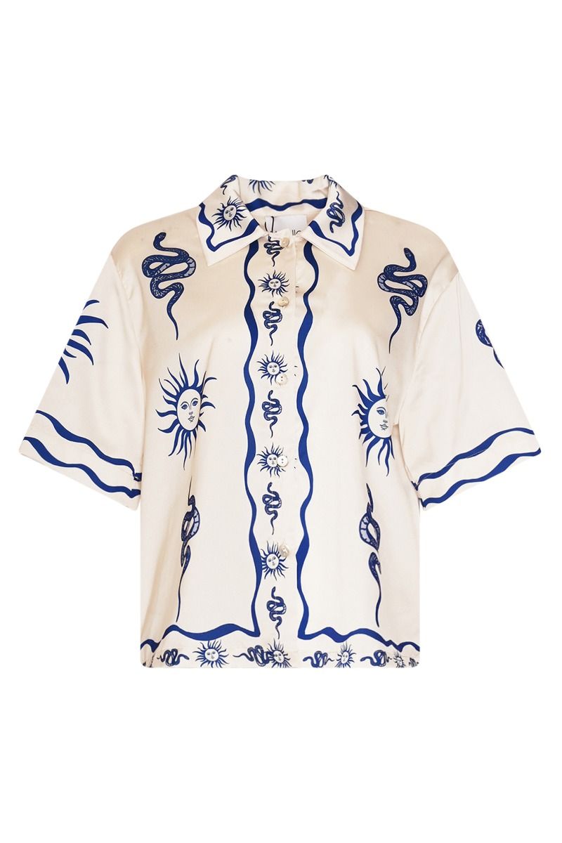 Noella - Bluse - Kealy Shirt - Chana Blue Print